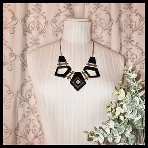 🚫 SOLD • NECKLACE • BLACK SHAPES